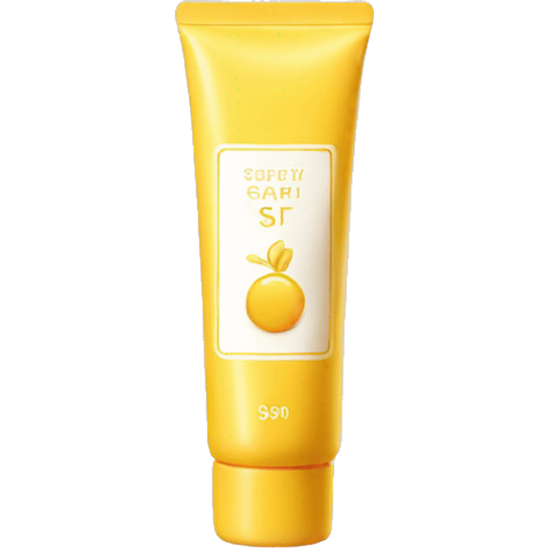 tube of spf cream in yellow color  emoji