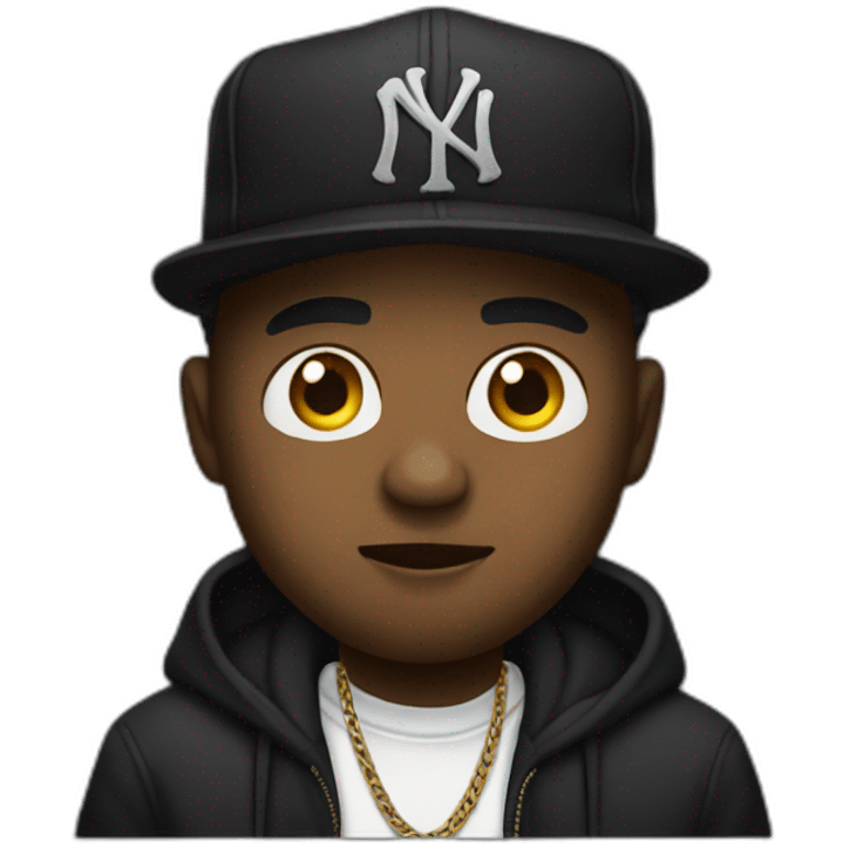 Black gangster rapper emoji