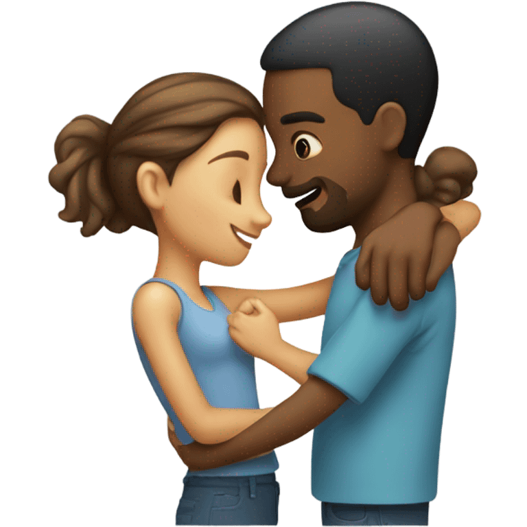 make a guy and a girl, they're hugging. They're facing each other emoji