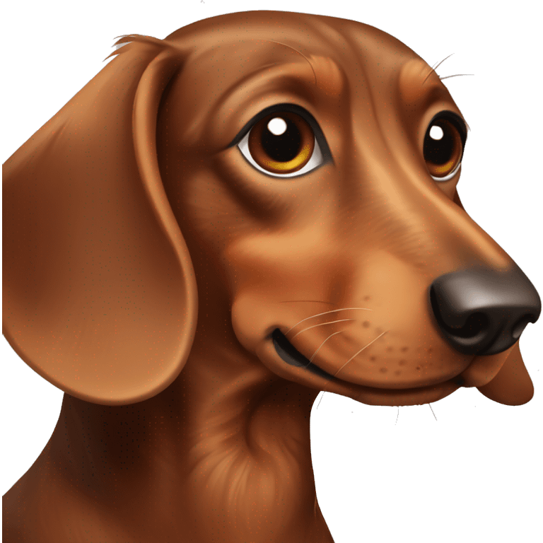 Brown Long-haired dachshund emoji