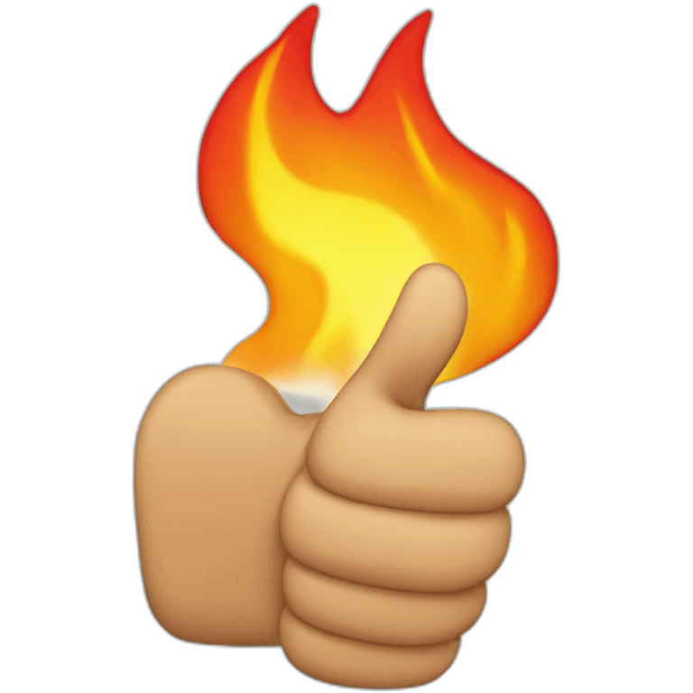 flames thumbs up emoji