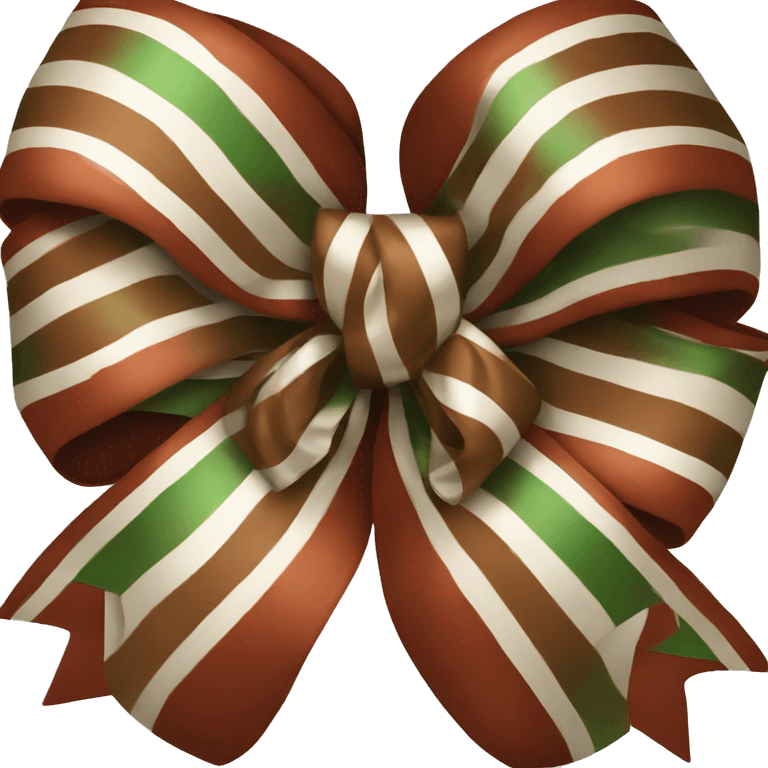 Christmas bow brown emoji