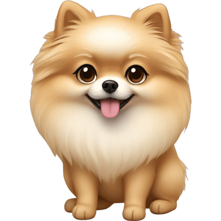 Creme Pomeranian Girl  emoji