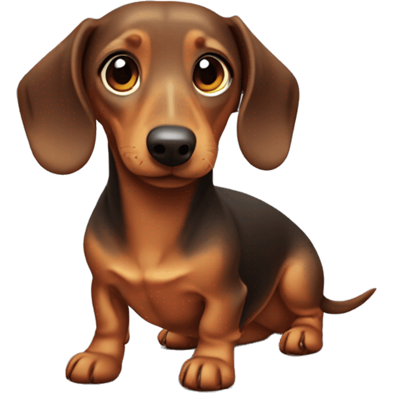 Dachshund being cute  emoji