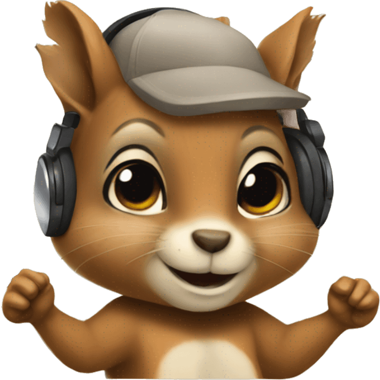 Squirrel dj emoji