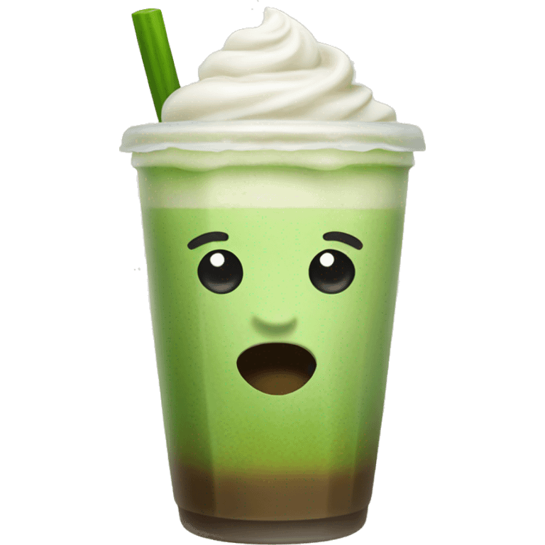 Iced matcha latte emoji