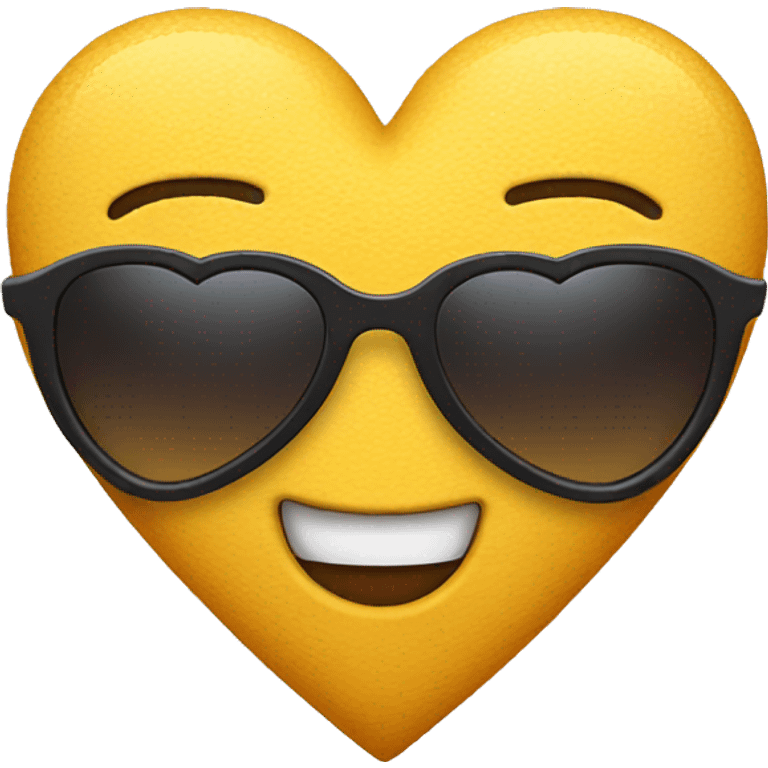 Heart with sunglasses  emoji