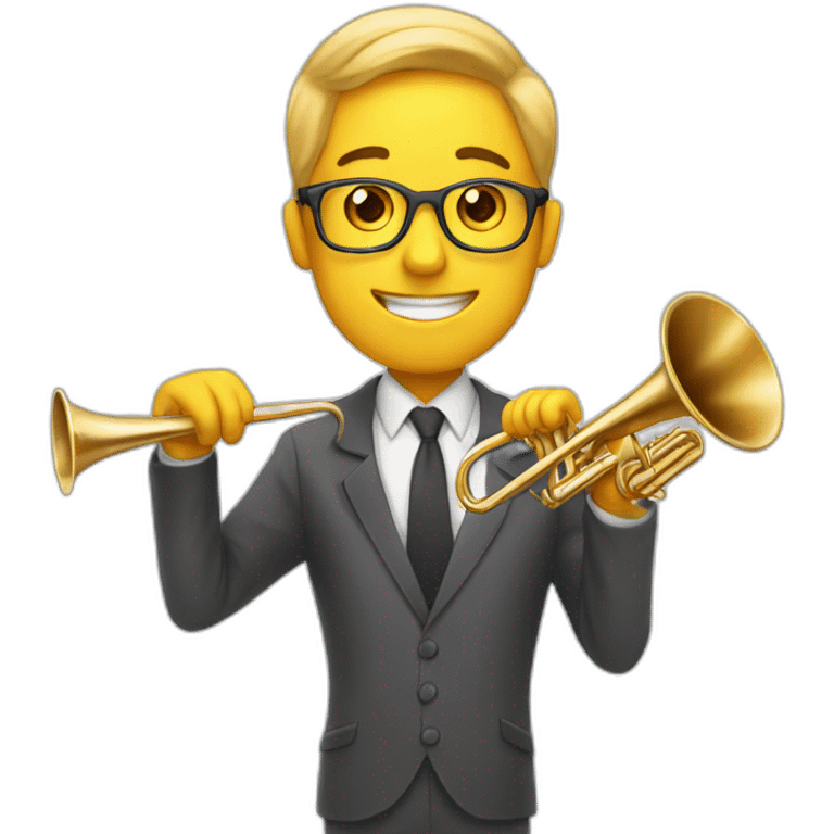 working at home until after family trumpet class emoji