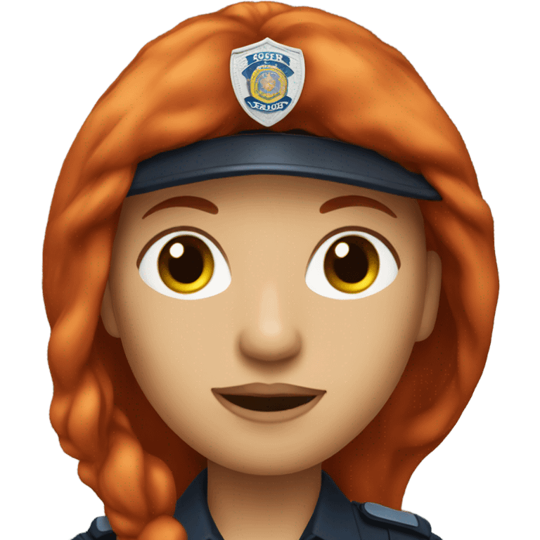 Police woman with long red hair emoji