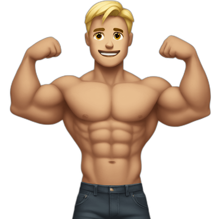 Muscle boy emoji