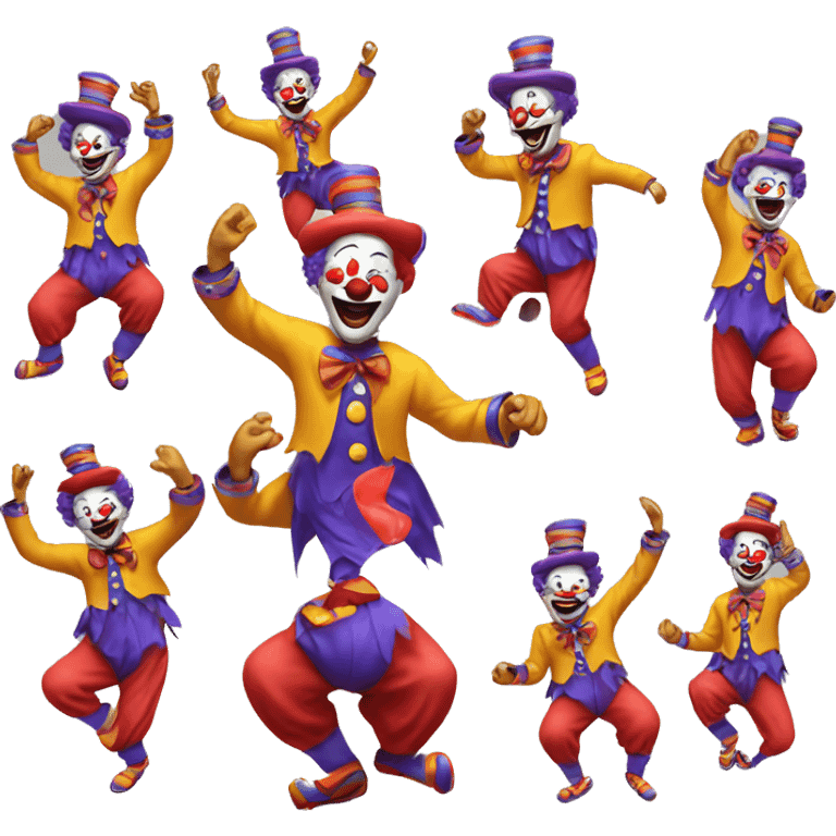 Dancing clowns  emoji