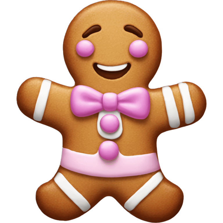 Pastel gingerbread man emoji