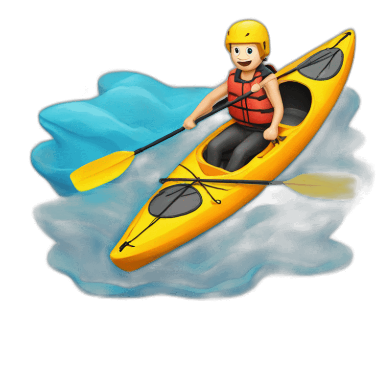 Kayak extrême emoji