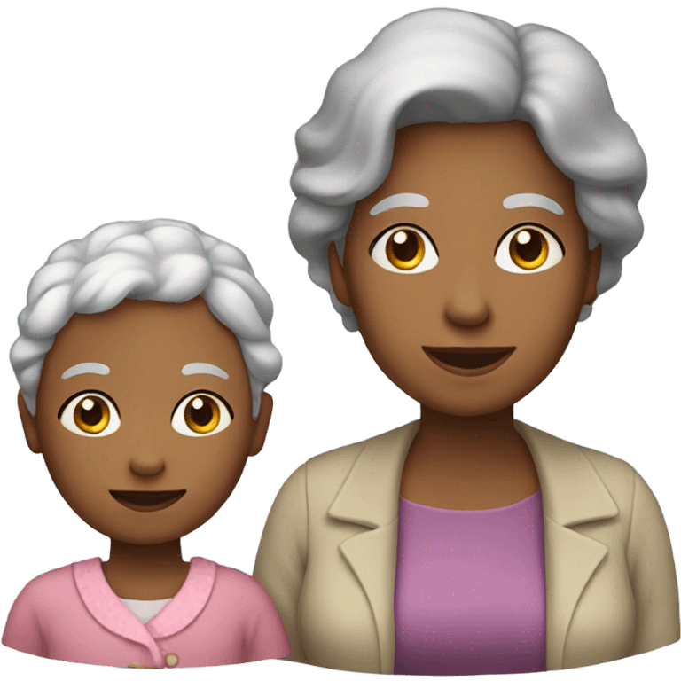 Grandmother with a girl emoji