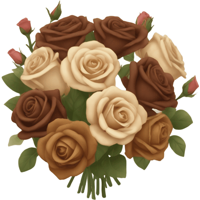 Bouquet of rose brown  emoji