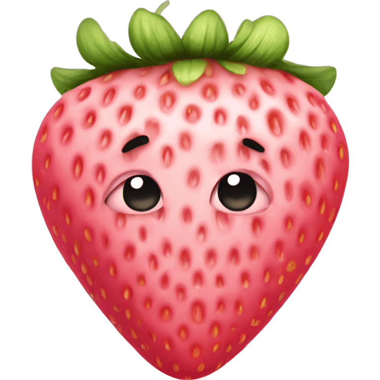 soft pink strawberry  emoji