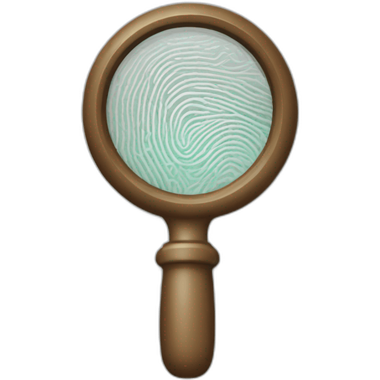 fingerprint magnifying glass emoji