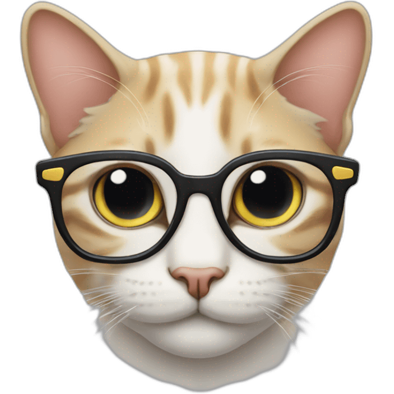 Gatto con gli occhiali emoji