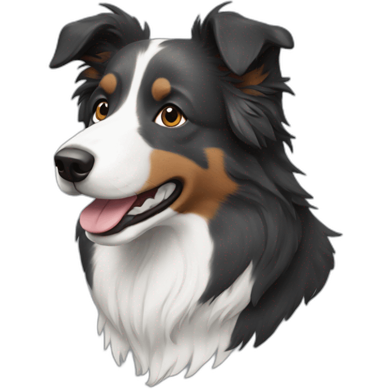 dark grey border collie emoji