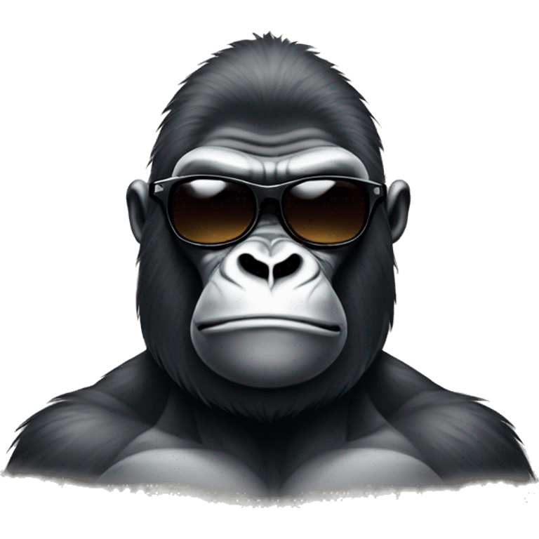 super gorilla with sunglasses emoji