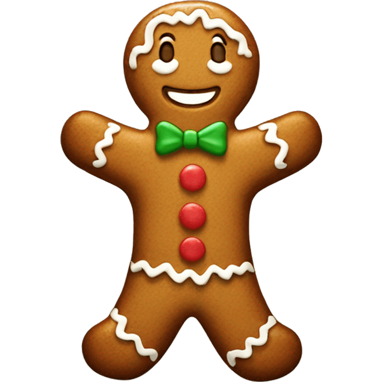 Cute gingerbread man emoji