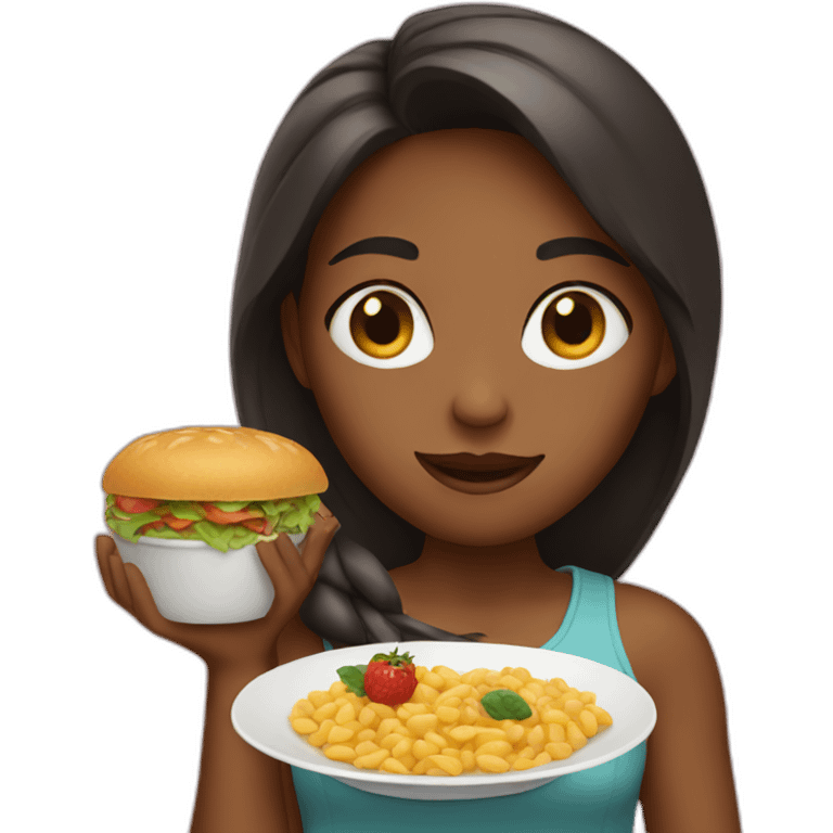 girl with food emoji