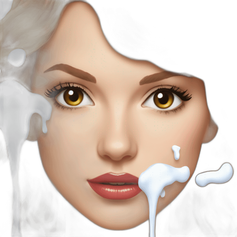 taylor-swift-selfie-milk-on-face-dripping emoji