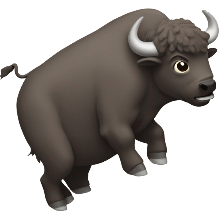 Cliff diving buffalo emoji