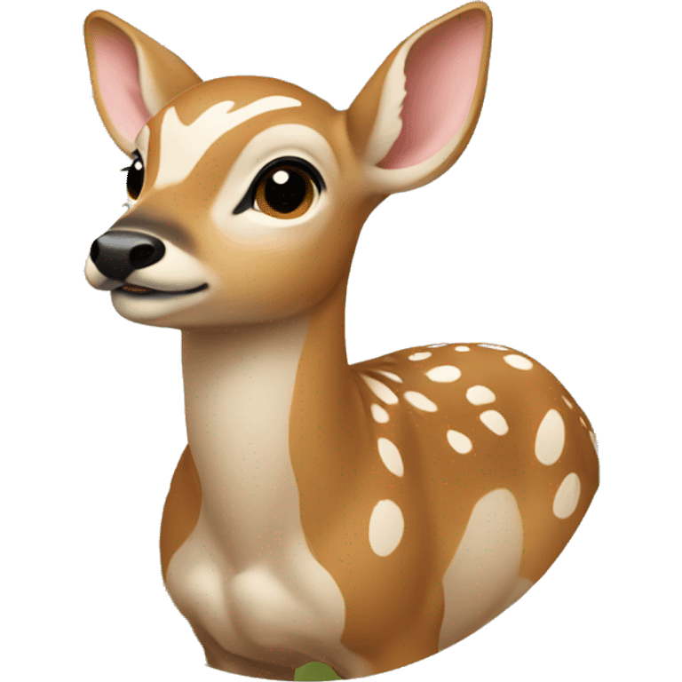 fawn circled up  emoji