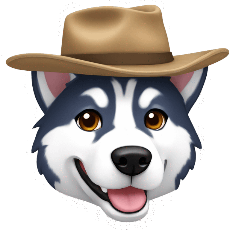 Husky chapeau  emoji