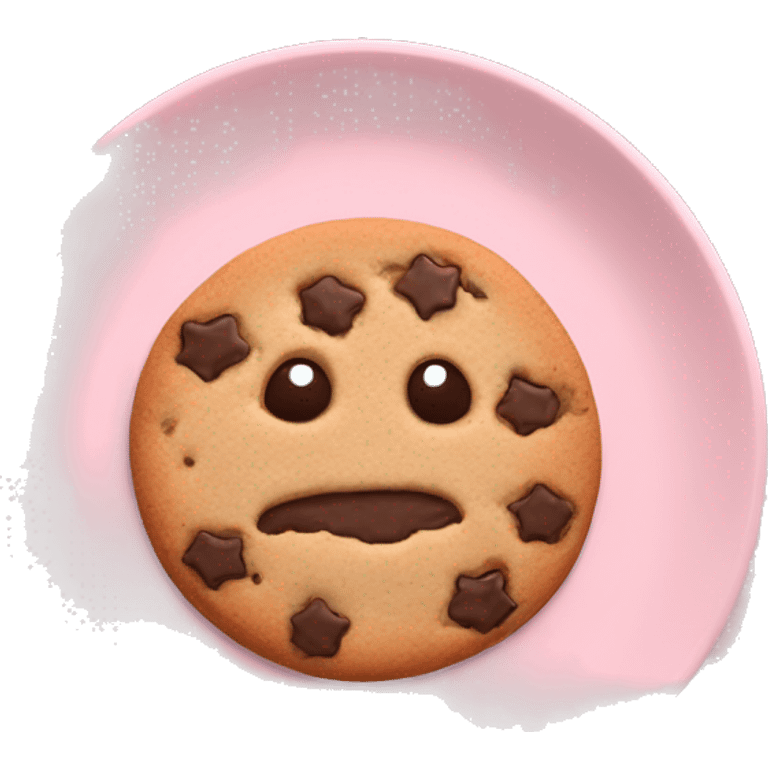 Cookies on a light pink plate emoji