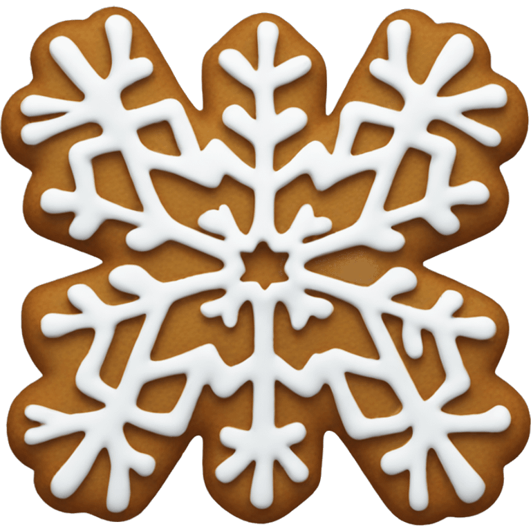 Gingerbread snowflake emoji