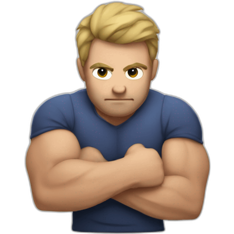 Armwrestling loser guy emoji