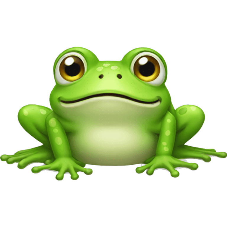 Happy frog emoji