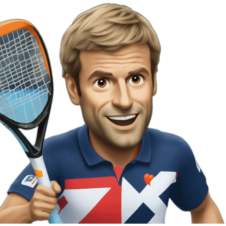 emanuel macron playing padel emoji