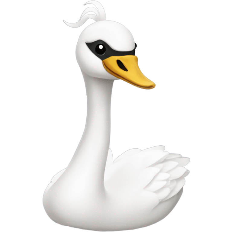 Coquette swan emoji