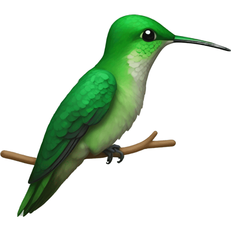 A green hummingbird  emoji