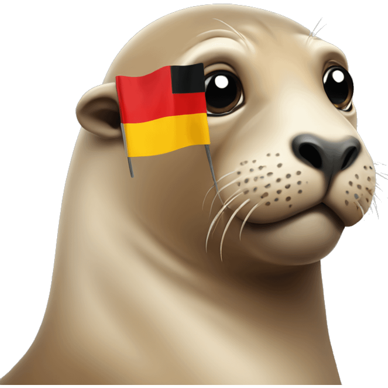 Sea lion with German flag  emoji