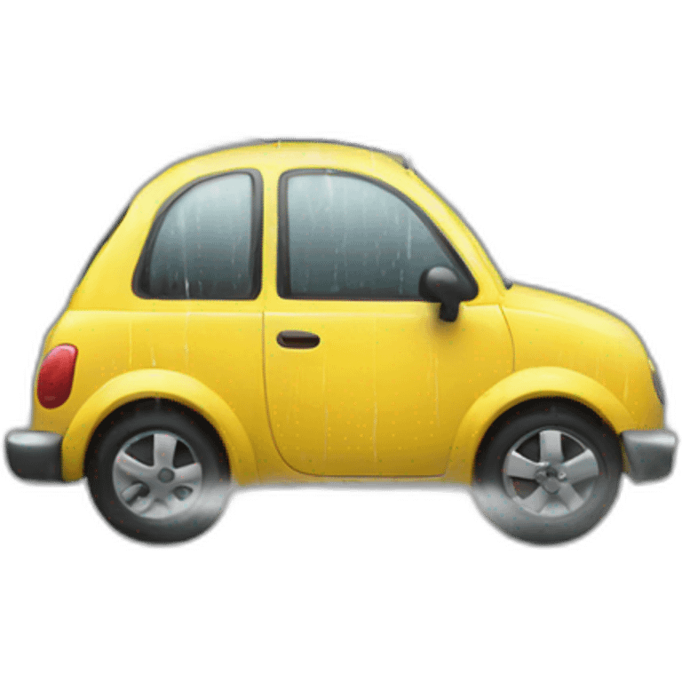 rain on a car emoji