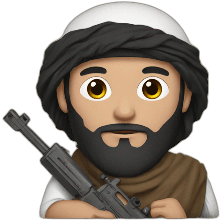 A Taliban who holds a pig instead of his weapon emoji