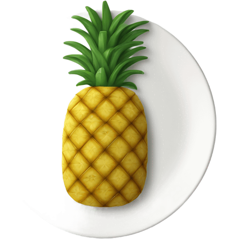 Pineapple on a plate emoji