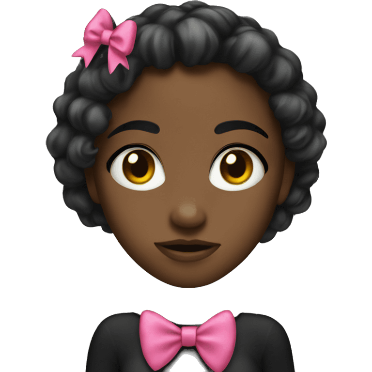 Bow on black girl emoji