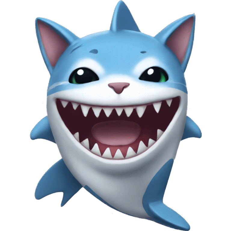 cat in a shark costume emoji