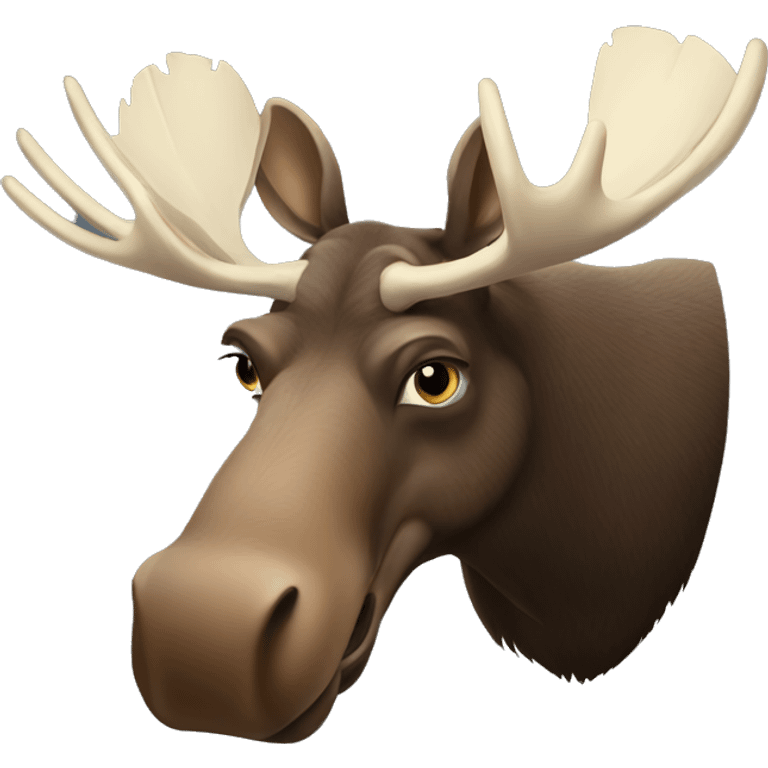 Moose eating  emoji