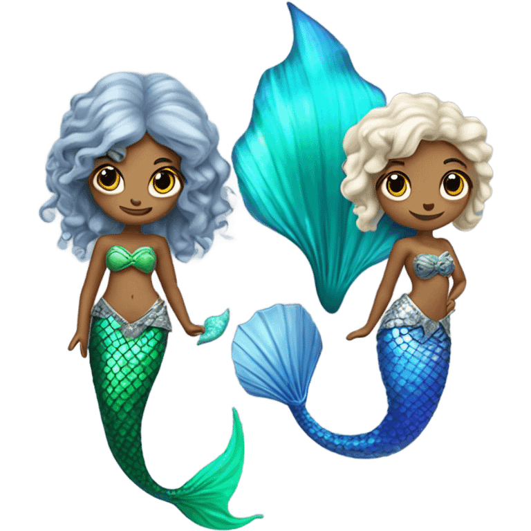 ￼ Berlin and Aviv as mermaids ￼ emoji