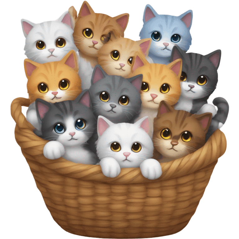 Basket of kittens emoji