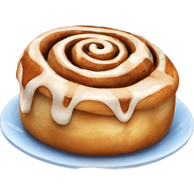 Cinnamon roll with glaze emoji