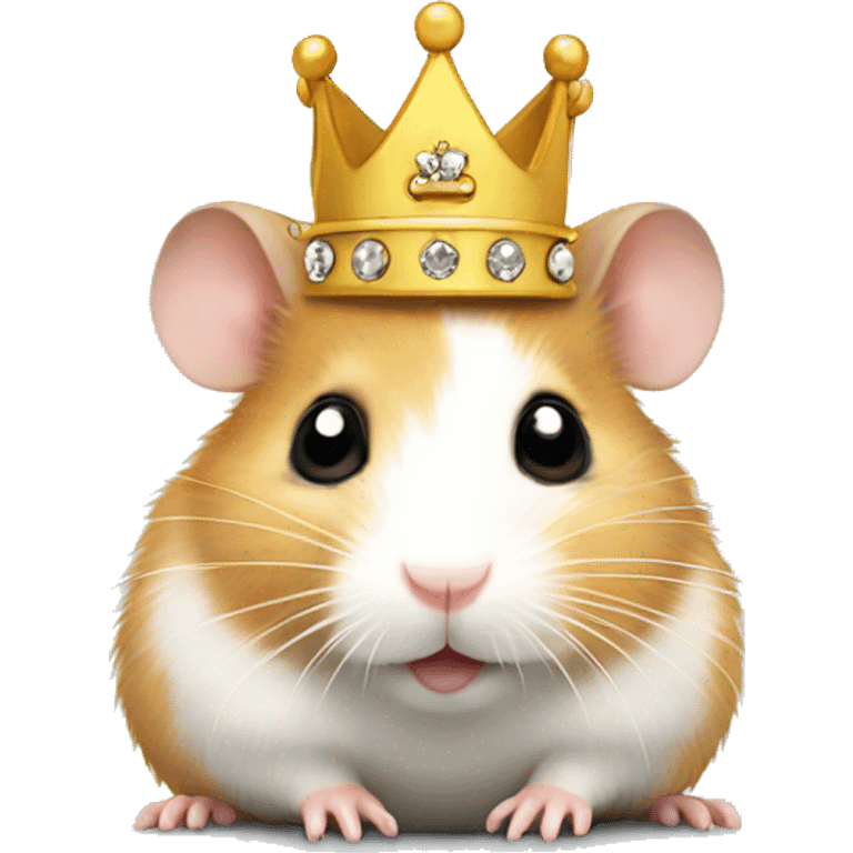 hamster-white with a crown emoji