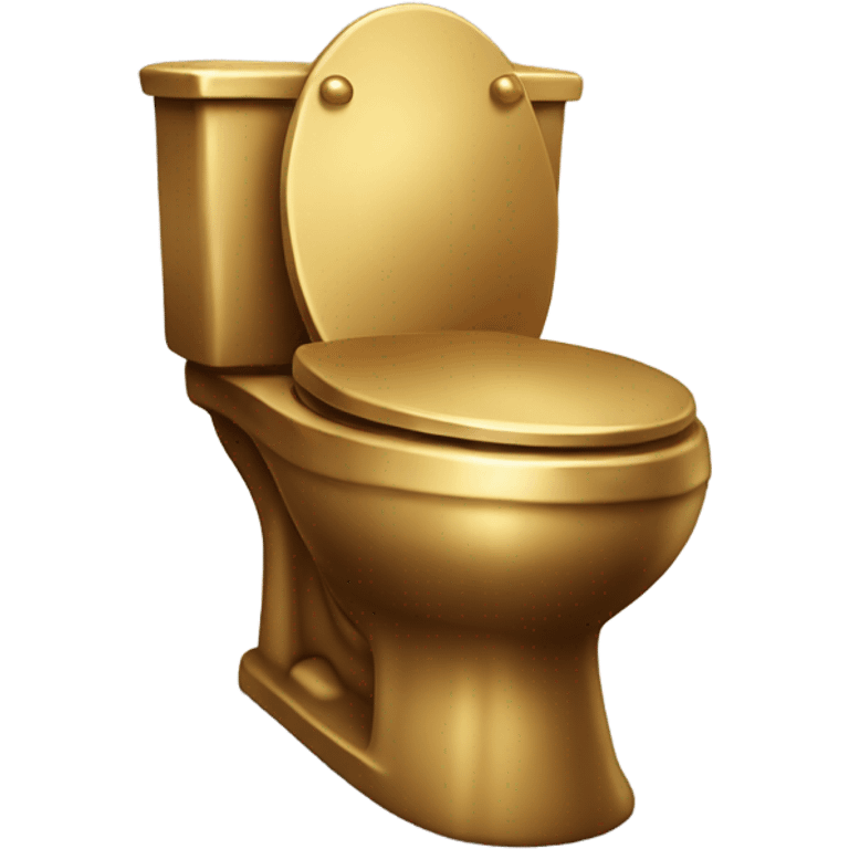 Golden toilet with brown smudges on the seat emoji