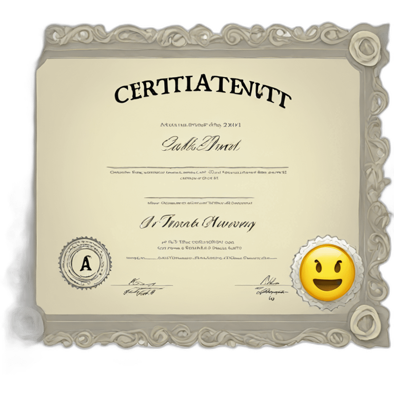 certificate emoji